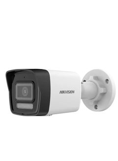 HIKVISION 2 MP Smart Hybrid Light Fixed Bullet Network Camera, 2.8 mm Lens, H.265+ Compression, Up to 30m IR Light Range, Built-in Mic, IP67 Water & Dust Resistant, White | DS-2CD1023G2-LIU  - Image 1