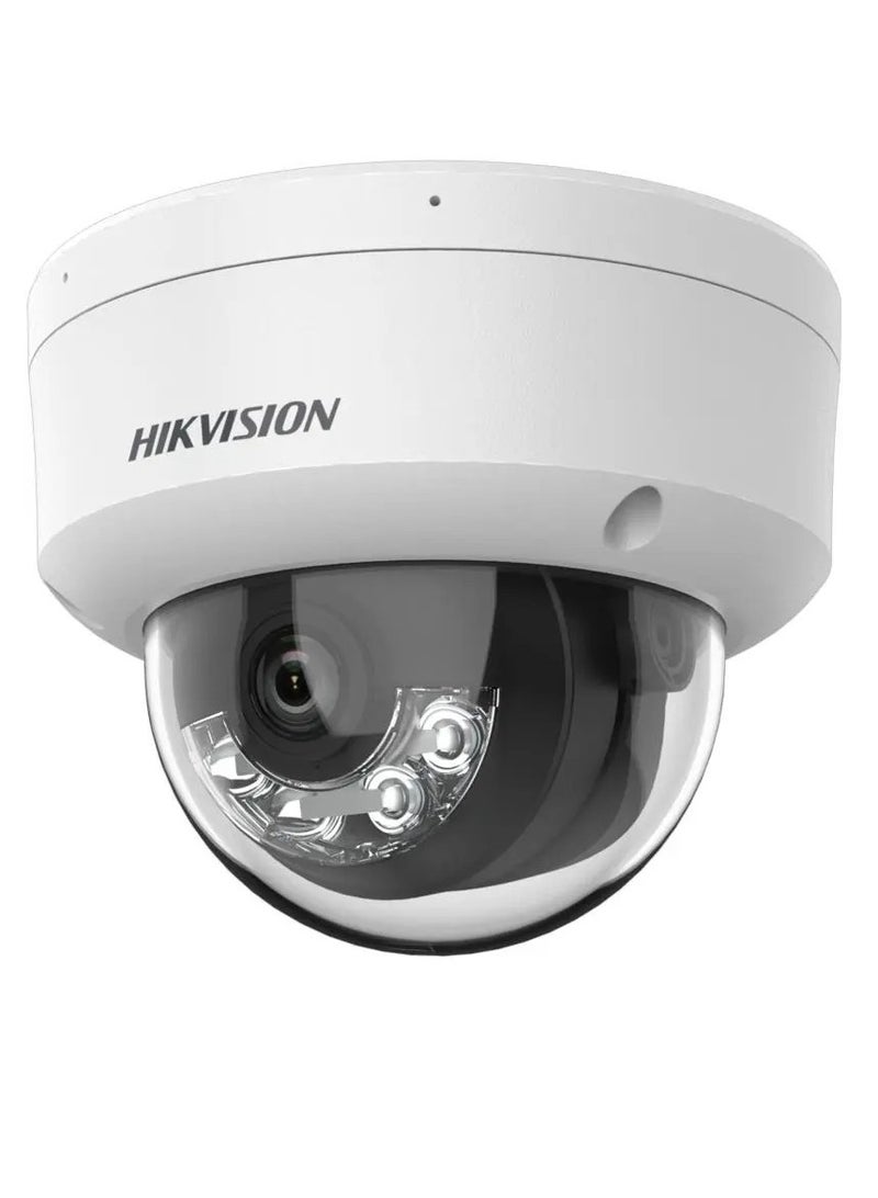 HIKVISION - 2 MP Smart Hybrid Light Fixed Dome Network Camera, 2.8mm Lens, H.265+ Compression, Built-in Mic, Up to 30M IR Range, Built-in Mic, IP67 Water & Dust Resistant, DS-2CD1123G2-LIU - Image 1