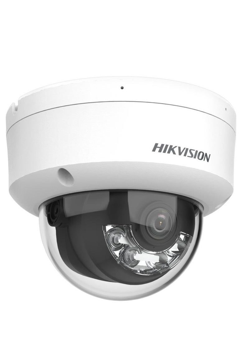 HIKVISION - 2 MP Smart Hybrid Light Fixed Dome Network Camera, 2.8mm Lens, H.265+ Compression, Built-in Mic, Up to 30M IR Range, Built-in Mic, IP67 Water & Dust Resistant, DS-2CD1123G2-LIU - Image 1