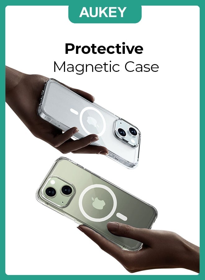 Aukey Protective Magnetic Case And Cover For iPhone 15 Clear - Image 3