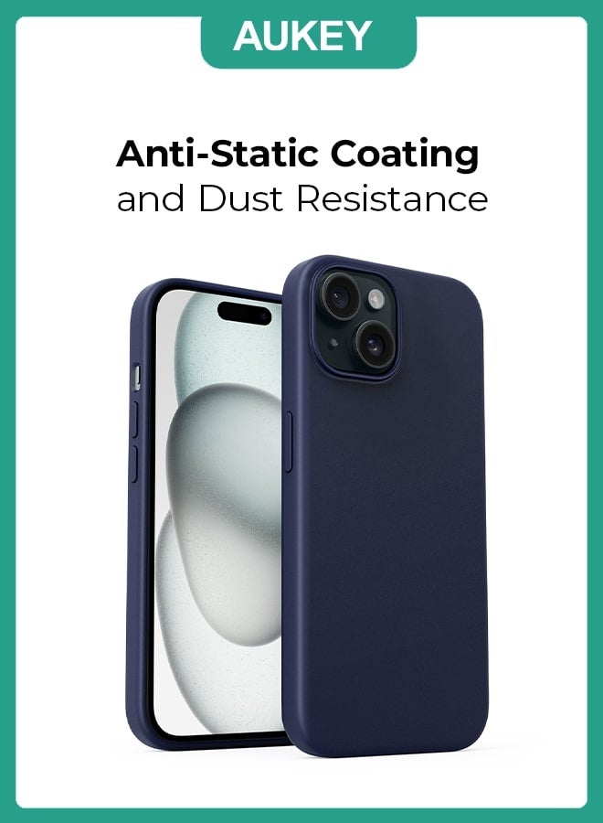 Aukey Protective Magnetic Hard-Shell Phone Case For iPhone 15 Plus Blue - Image 4