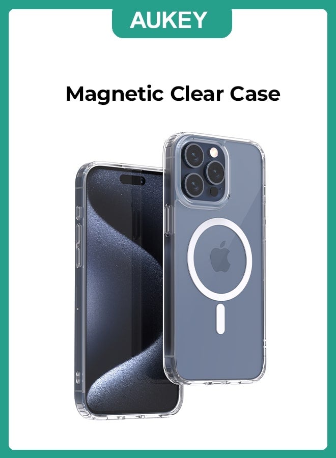 Aukey Magnetic Clear Case For iPhone 15 Pro Clear - Image 5