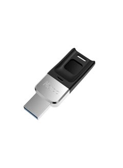 نيتاك Netac US1 USB3.0 AES 256-bit Fingerprint Encryption Drive 64GB Portabl ssd SILVER/BLACK 64 GB  - Image 3