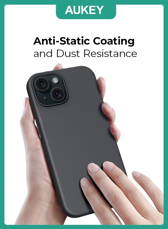 Aukey Protective Magnetic Hard-Shell Phone Case For iPhone 15 Plus Black - Image 4