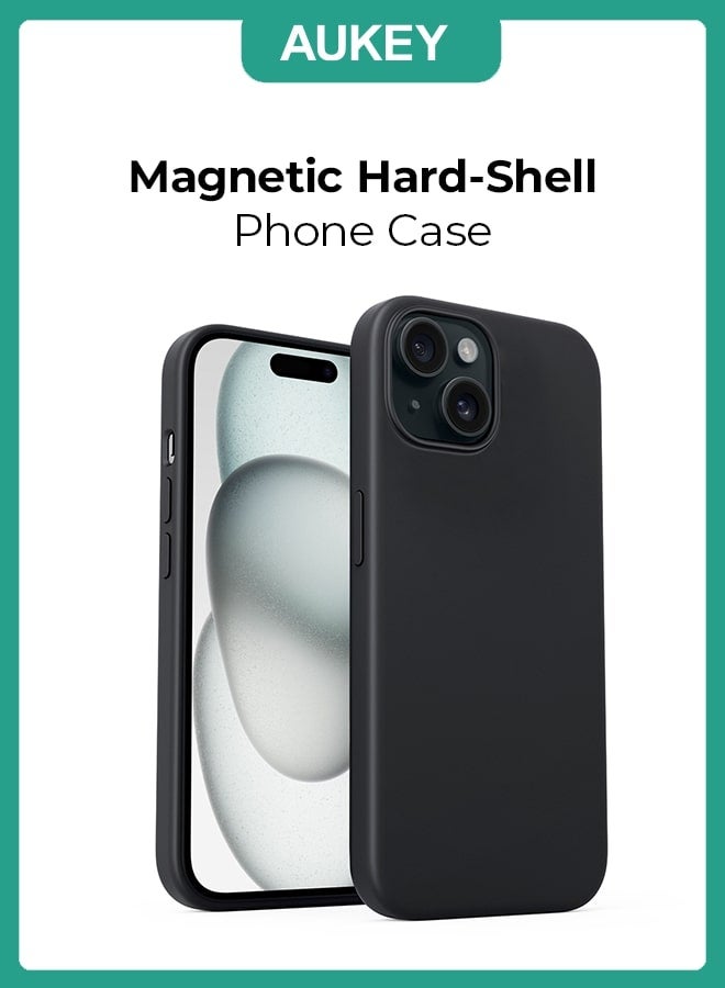 Aukey Protective Magnetic Hard-Shell Phone Case For iPhone 15 Plus Black - Image 5