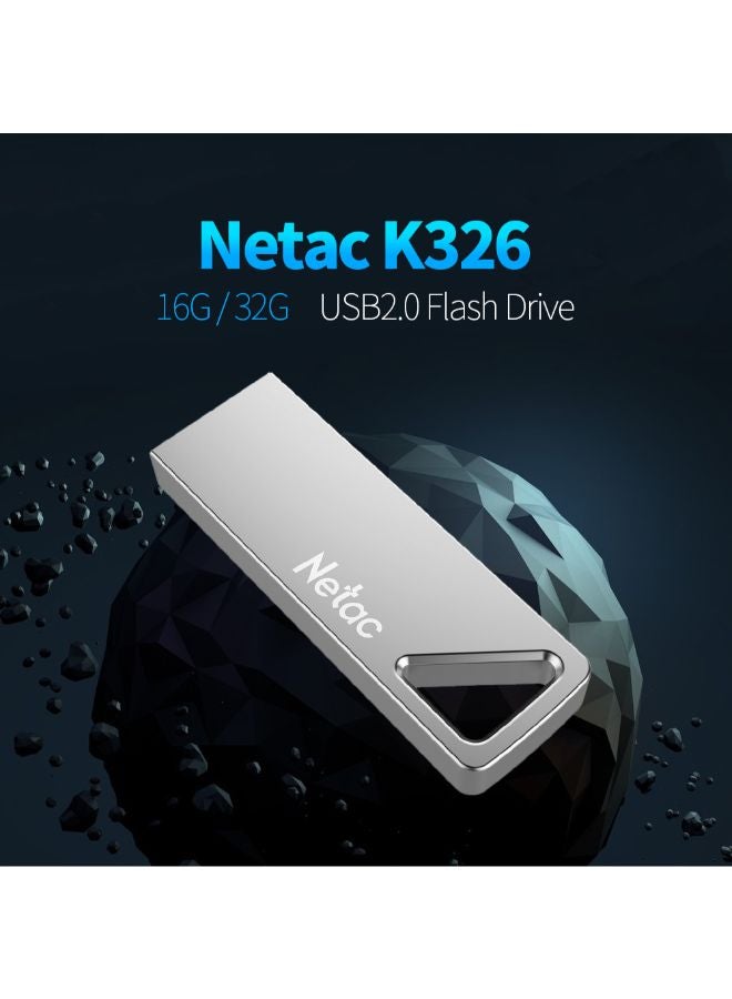 Netac Netac U326 USB2.0 Flash Drive 64GB, zinc alloy housing SILVER 64 GB  - Image 1