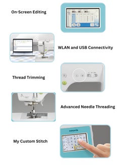 brother Innov-is M370 Electric Sewing and Embroidery Machine |Featuring easy-to-use functions |built-in designs and wireless connectivity | on-screen editing capability | Advanced needle threading system | white color |Made in Vietnam M370 White  - Image 3