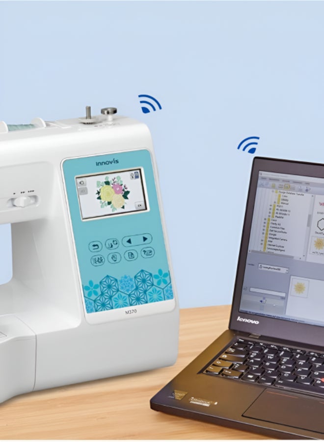 brother Innov-is M370 Electric Sewing and Embroidery Machine |Featuring easy-to-use functions |built-in designs and wireless connectivity | on-screen editing capability | Advanced needle threading system | white color |Made in Vietnam M370 White  - Image 4