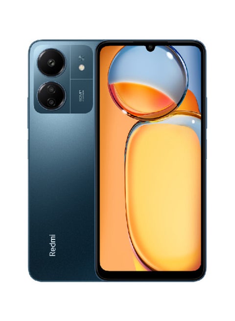 هاتف Redmi 13C ثنائي الشريحة باللون الأزرق الداكن وذاكرة الوصول العشوائي (RAM) سعة 8 جيجابايت وذاكرة تخزين داخلية 256 جيجابايت ويدعم تقنية 4G - الإصدار العالمي
