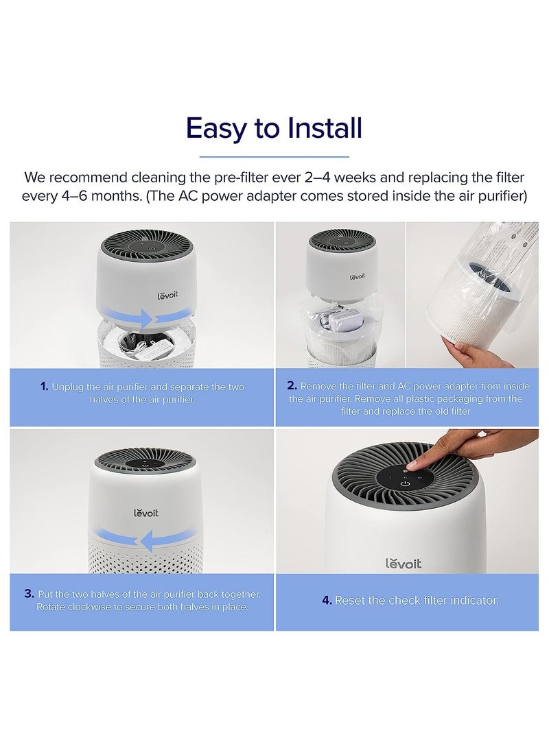 LEVOIT Ultra Quiet Hepa Air Purifier For Home Bedrooms - 3 Speeds And Fragrance Sponge - Allergen And Odor Remover - Ozone-Free - Improve Sleep And Air Quality LAP-C161-WUS White - Image 5