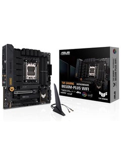 ASUS TUF Gaming B650M-Plus Wifi DDR5 Micro ATX Motherboard, AMD Socket AM5, B650 Chipset, 2.5Gb Ethernet, Bluetooth, WiFi 6E 5GHz, Max 128GB 4xDIMM Memory, PCIe 4.0x16, 2xM.2 Slot Black  - Image 1