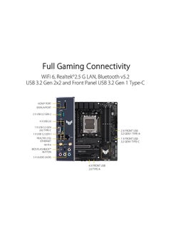 اللوحة الأم TUF Gaming B650M-Plus Wifi DDR5 Micro ATX، مقبس AMD AM5، مجموعة شرائح B650، إيثرنت 2.5 جيجا بايت، بلوتوث، WiFi 6E 5 جيجا هرتز، ذاكرة 4xDIMM بحد أقصى 128 جيجا بايت، PCIe 4.0x16، فتحة 2xM.2 - pnsku/N70017198V/45/_/1698317396/6230fedb-b72d-480b-9a1a-4cb462394772