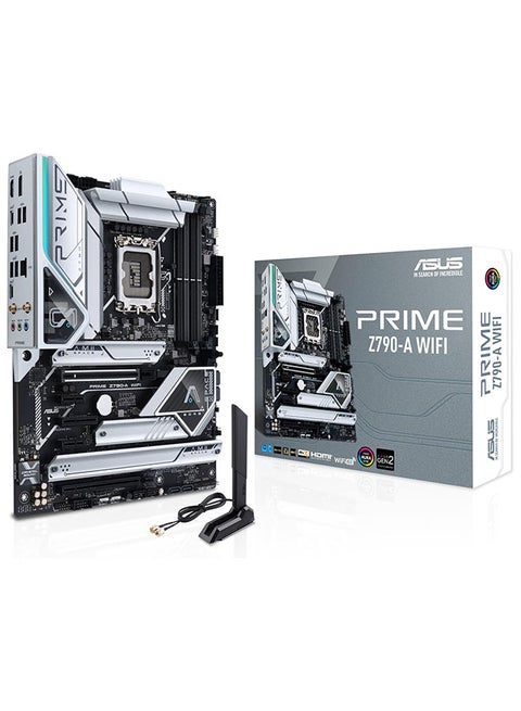 لوحة أم Prime Z790-A WiFi 6E LGA 1700 (Intel® 13th & 12th) ATX (16+1 DrMOS، PCIe 5.0،DDR5،4X M.2 Slots،2.5 Gb LAN،USB 3.2 Gen 2 Front Panel Type-C، Thunderbolt™ 4/USB4، DP)