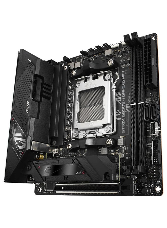ROG STRIX B650E-I GAMING Wi-Fi AM5 Mini-ITX Motherboard, AMD B650 Chipset, 2 CH 2x DDR5 DIMM, 64GB Max Memory, Wi-Fi 6E/2.5Gb Eth/ BT v5.2, 1x PCIe 5.0 x16, 1xHDMI, 1xUSB3.2 | 90MB1BI0-M0EAY0 Black