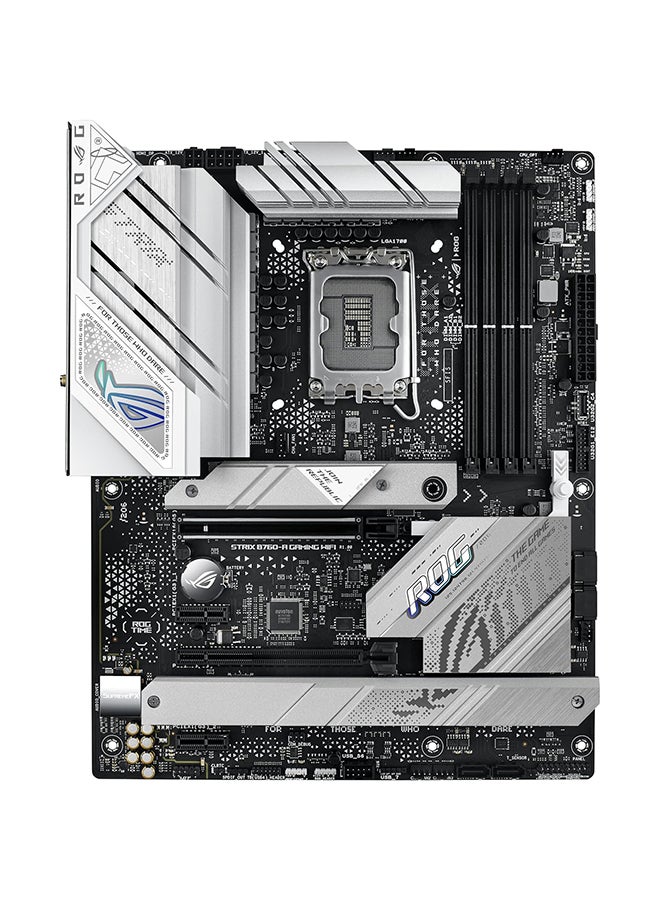 ROG Strix B760-A Gaming WIFI LGA 1700 ATX Motherboard, Intel B760 Chipset, 4x DDR5 DIMM, Up to 192GB Max Memory, WIFI 6E / 2.5G ETH, PCIe 5.0, 3x M.2, HDMI / DP, USB 3.2 GEN 2X2 | 90MB1EP0-M0EAY0 Black
