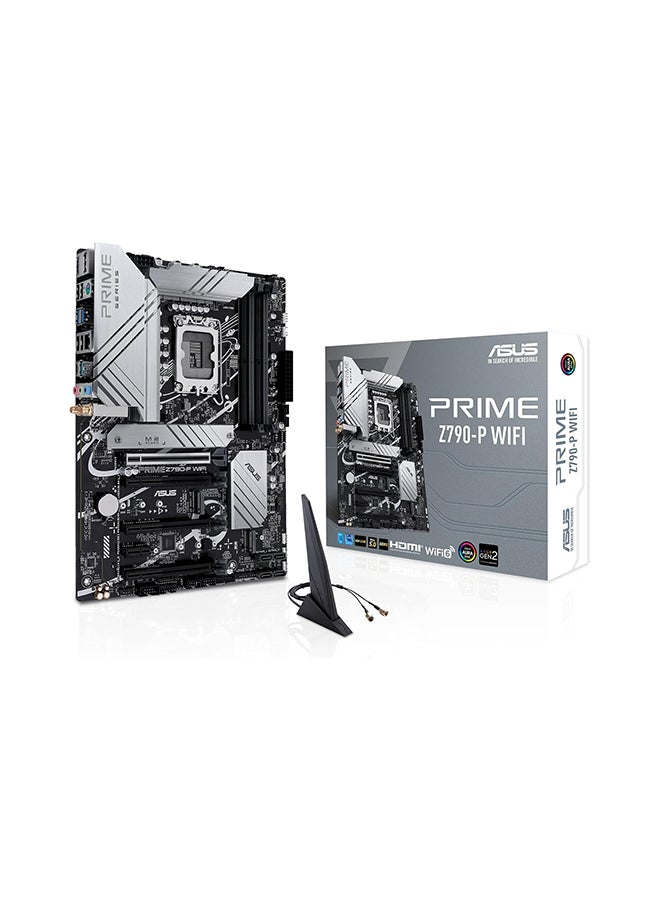 ASUS Prime Z790-P WiFi LGA 1700(Intel® 13th &12th Gen) ATX Motherboard (PCIe 5.0,DDR5,14+1 Power Stages,3X M.2,WiFi 6,Bluetooth v5.2,2.5Gb LAN, Front Panel USB 3.2 Gen 2 Type-C®, Thunderbolt™ 4/USB4) Black  - Image 1