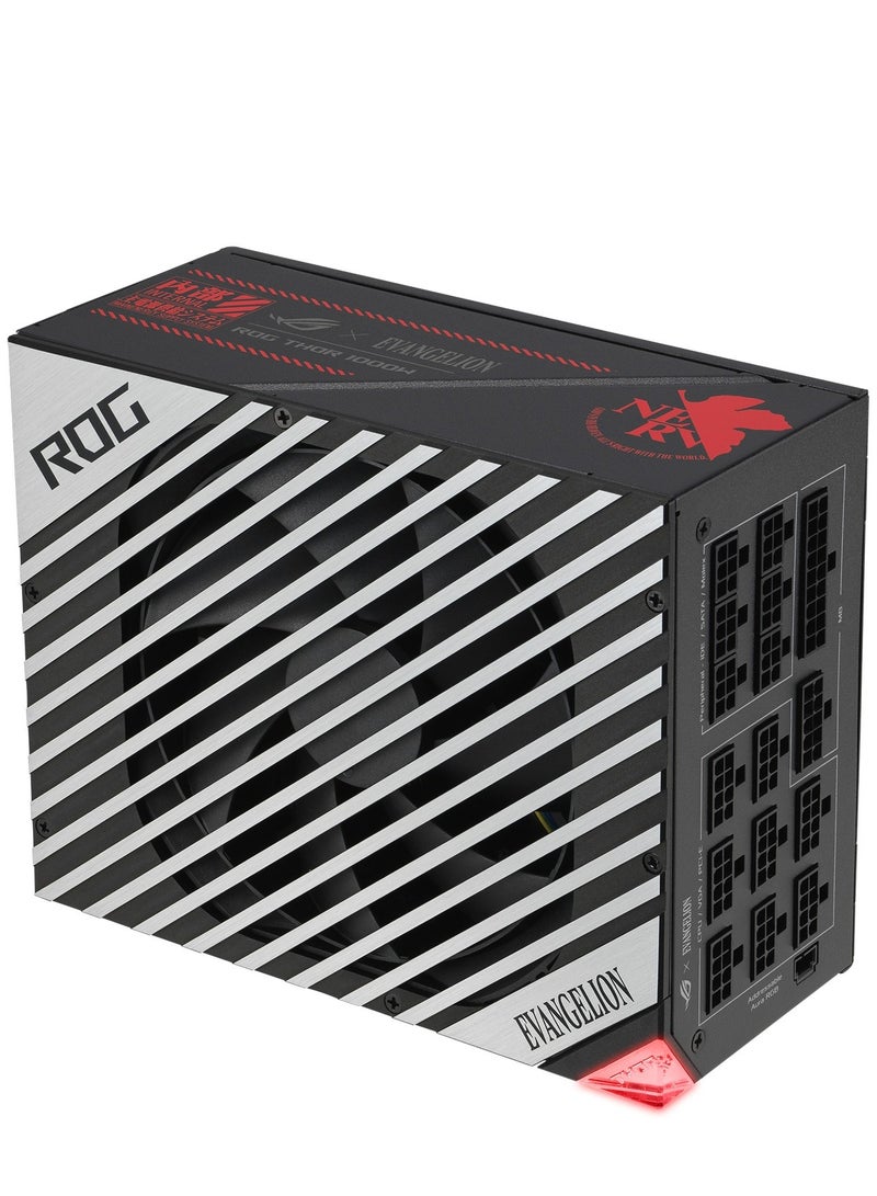 ASUS ROG Thor 1000W Platinum II EVA Edition, (1000Watt, FullyModular Power Supply, 80+Platinum,Lambda A++Certified,ROG heatsinks,135mm PWM fan, 0dB Mode,OLED Panel,Sleeved Cables,AuraSync BLACK,SILVER,RED  - Image 2