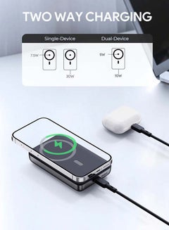 أوكي باور بانك MagSafe Air بقدرة 10000 مللي أمبير في الساعة مزود بقدرة 30 وات PD باللون الأسود  - Image 4