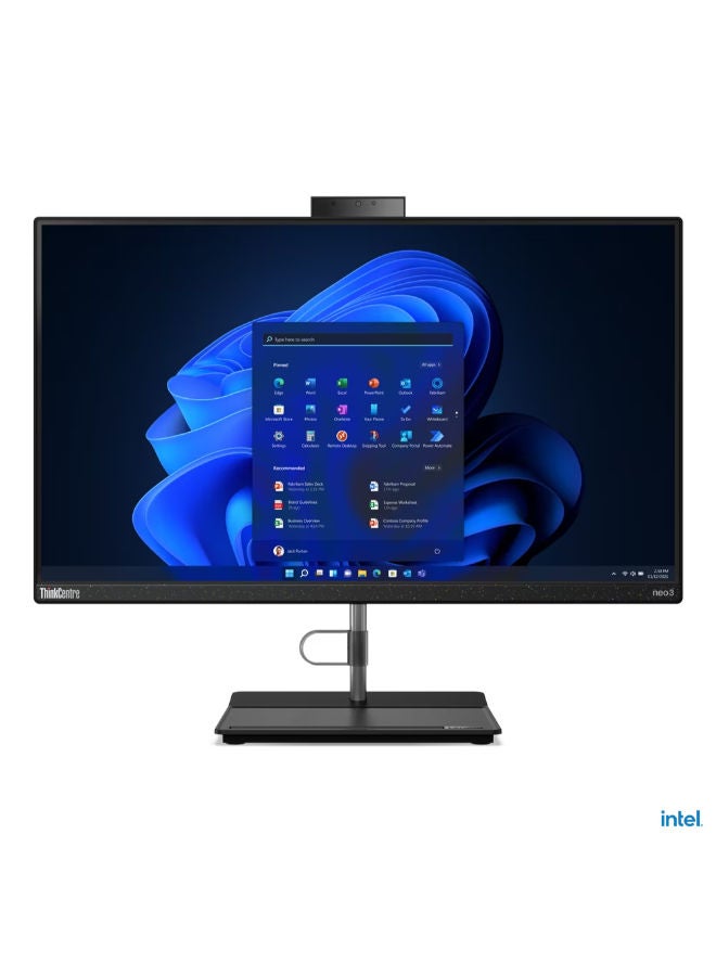 Lenovo - ThinkCentre Neo 30a AIO Desktop With 23.8-Inch Display, Core i5-1235U Processor/8GB RAM/512GB SSD/DOS(No Windows)//Intel UHD Graphics/ English/Arabic Black - Image 1