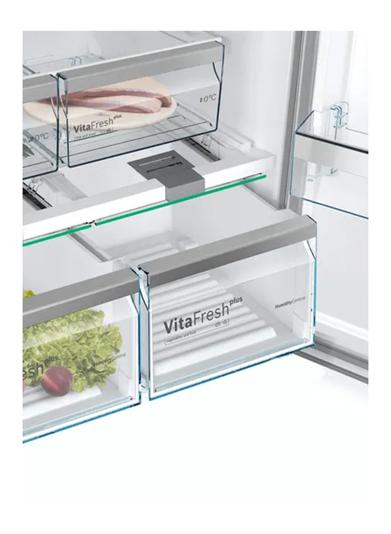 BOSCH 687 Gross/ Net Capacity ,Free-Standing Fridge-Freezer with VitaFresh Plus, with XXL Capacity for More Food Storage 100 W KDD86AI31M Stainless Steel  - Image 4