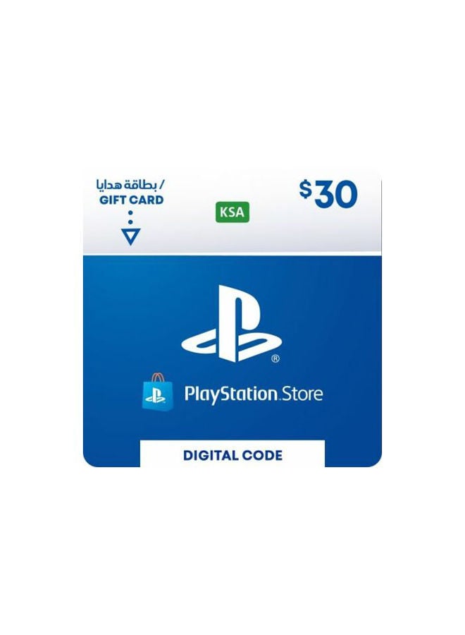 Sony Playstation KSA 30 USD Gift Card 