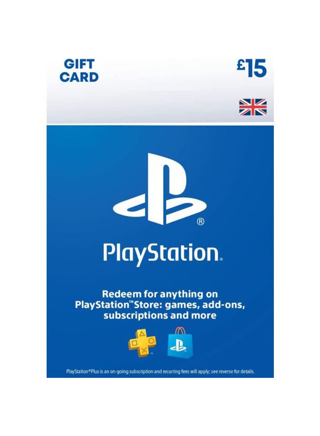Sony - Playstation Store 15 Uk Psn Card Instant Code Gift Card - Image 1