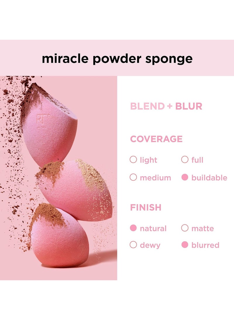 REAL TECHNIQUES Ultimate Makeup Sponge Blending, Setting Trio, Use Liquid And Cream Foundation, Flawless Results, For Dewy Or Matte Finish 3 Sponges Multicolor - Image 4