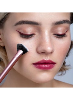 REAL TECHNIQUES Sheer Radiance Fan Makeup Brush, For Highlighter + Facial Oil Absorbing Powders, Create Face Glow, Cruelty Free Bristles, Aluminum Ferrules Pink  - Image 2