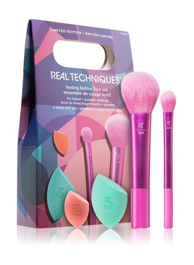 REAL TECHNIQUES Limited Edition Feeling Festive Face Set 4 Pcs Multicolour - Image 1