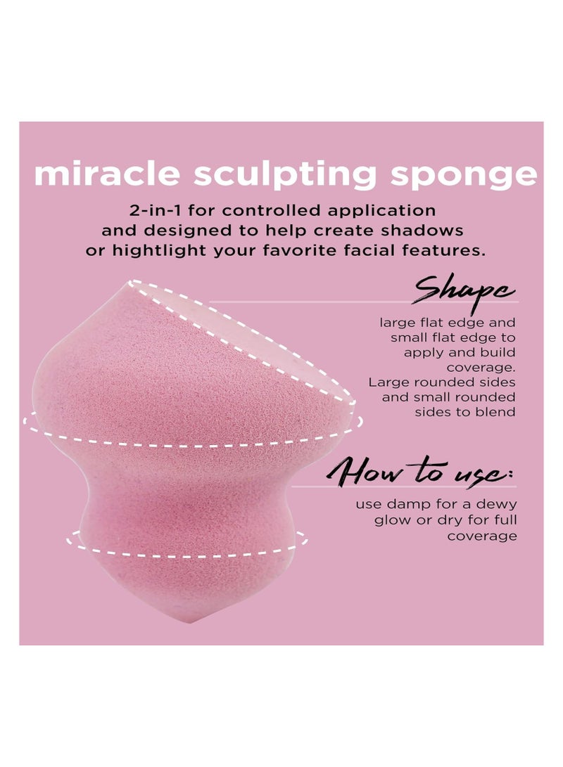 REAL TECHNIQUES - 6 Miracle Complexion Assorted Beauty Sponges Makeup Blender, For Blending & Sculpting, Full Coverage, Professional Makeup Tool, Cruelty Free, Vegan, Latex Free Multicolour - Image 1