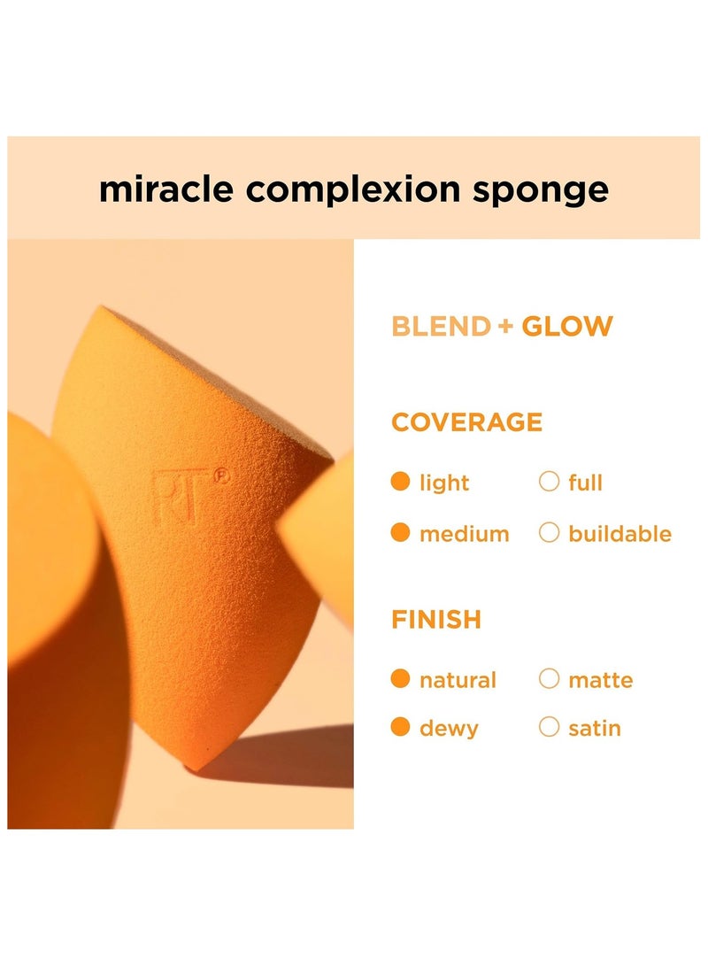 REAL TECHNIQUES - 6 Miracle Complexion Assorted Beauty Sponges Makeup Blender, For Blending & Sculpting, Full Coverage, Professional Makeup Tool, Cruelty Free, Vegan, Latex Free Multicolour - Image 1