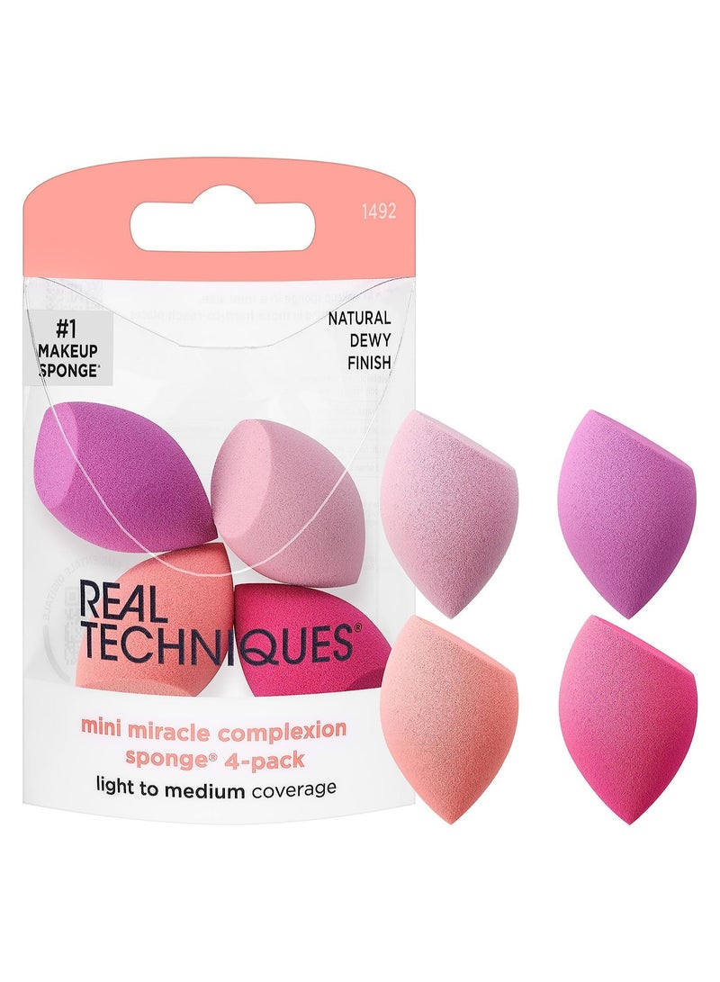 REAL TECHNIQUES 4 Mini Miracle Complexion Sponges Multicolour - Image 1