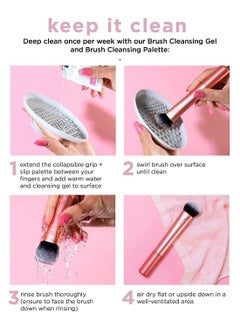 REAL TECHNIQUES Mini Brush Duo For Travel Size, For Loose Blush And Liquid Foundation Multicolour  - Image 5