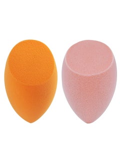 REAL TECHNIQUES Iconic Blend + Set Makeup Sponge Duo, Makeup Blending Sponges, For Liquid, Cream, & Powder, Cloud Skin, Powder Sponge & Foundation Sponge, Packaging May Vary Multicolour  - Image 5