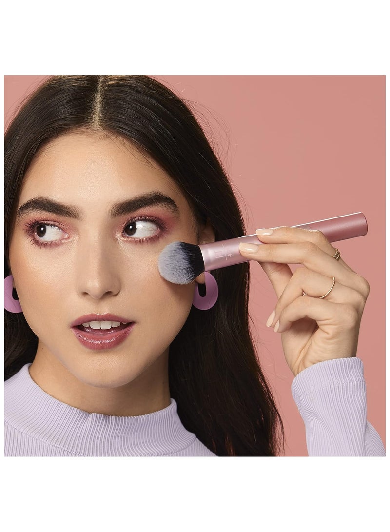 ريل تكنيكس فرشاة خدود مدببة، لوضع أحمر الخدود، أو الهايلايتر، أو البودرة السائبة أو المضغوطة، ذات شعيرات صناعية ناعمة، لتطبيق المكياج بدقة، بمقبض من الألومنيوم، خالية من القسوة على الحيوانات - Image 4