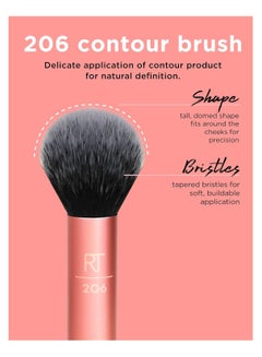 REAL TECHNIQUES Flawless Base Makeup Brush Kit 5 Pcs Orange  - Image 4