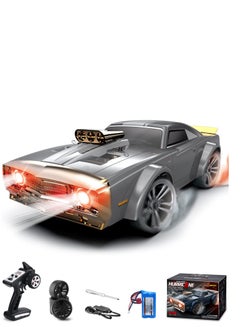 مايتويز سيارة التحكم عن بعد من Mytoys بمقياس 1/16 38 كم/ساعة عالية السرعة RC Drift Car للأطفال البالغين 4X4 على الطرق الوعرة الانجراف شاحنة سيارة العضلات، التحكم في السرعة والتوجيه سيارة سباق الانجراف مع 7 أوضاع زاوية عيون أضواء  - Image 2