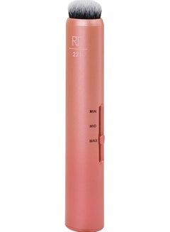 REAL TECHNIQUES Custom Complexion Makeup Brush 3 In 1 Brush For Foundation And Concealer Orange  - Image 2