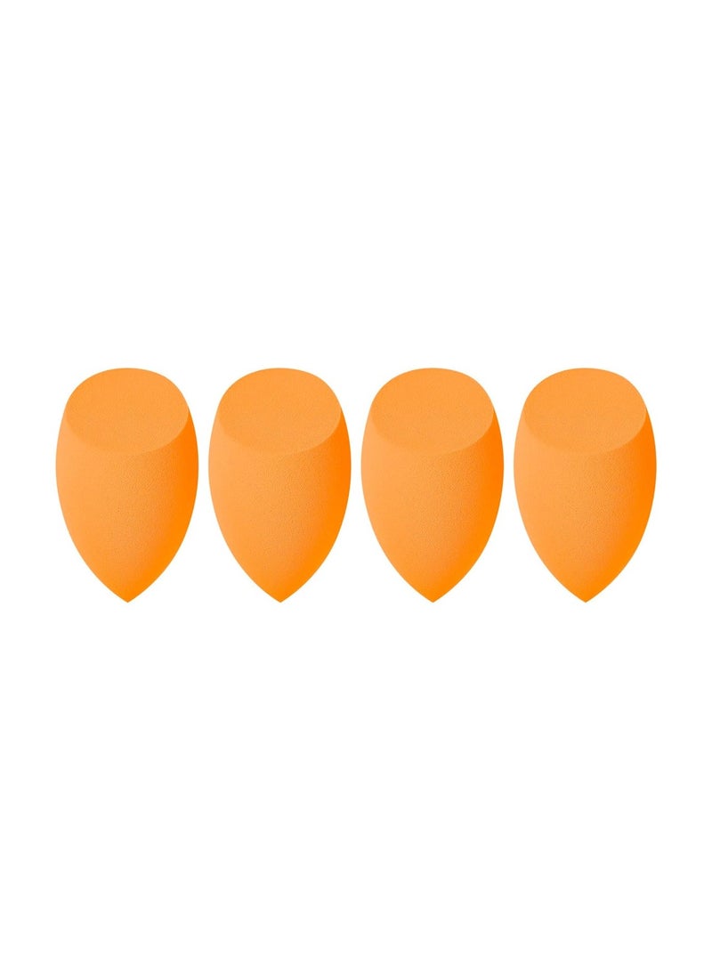 ريل تكنيكس - 4 Miracle Complexion, Makeup Blending, For Foundation, Offers Light To Medium Coverage, Natural, Dewy, Orange Sponge, Packaging May Vary Orange - Image 1