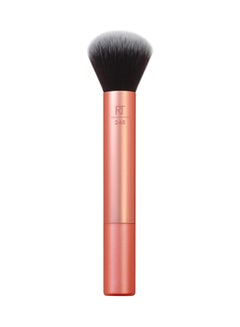 REAL TECHNIQUES Everything Face, Flawless Finish, Streak Free Application, For Foundation And Powder Makeup Application, Fluffy Face Brush, Cruelty Free Orange  - Image 1