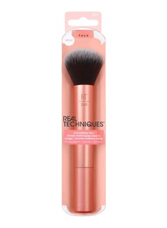 REAL TECHNIQUES Everything Face, Flawless Finish, Streak Free Application, For Foundation And Powder Makeup Application, Fluffy Face Brush, Cruelty Free Orange  - Image 2