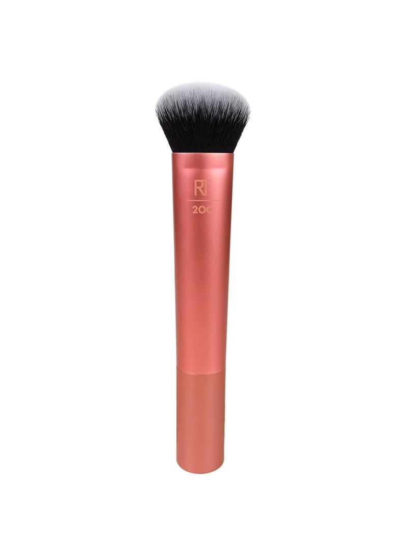 REAL TECHNIQUES - Expert Face Liquid + Cream Foundation And Other Products, Buildable Coverage For Base Makeup, Dense, Synthetic Bristles, Vegan Also Cruelty-Free Orange - Image 1