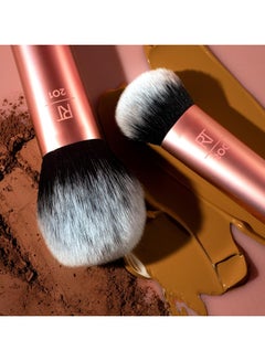 REAL TECHNIQUES Expert Face Liquid + Cream Foundation And Other Products, Buildable Coverage For Base Makeup, Dense, Synthetic Bristles, Vegan Also Cruelty-Free Orange  - Image 2