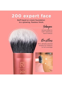 REAL TECHNIQUES Expert Face Liquid + Cream Foundation And Other Products, Buildable Coverage For Base Makeup, Dense, Synthetic Bristles, Vegan Also Cruelty-Free Orange  - Image 5