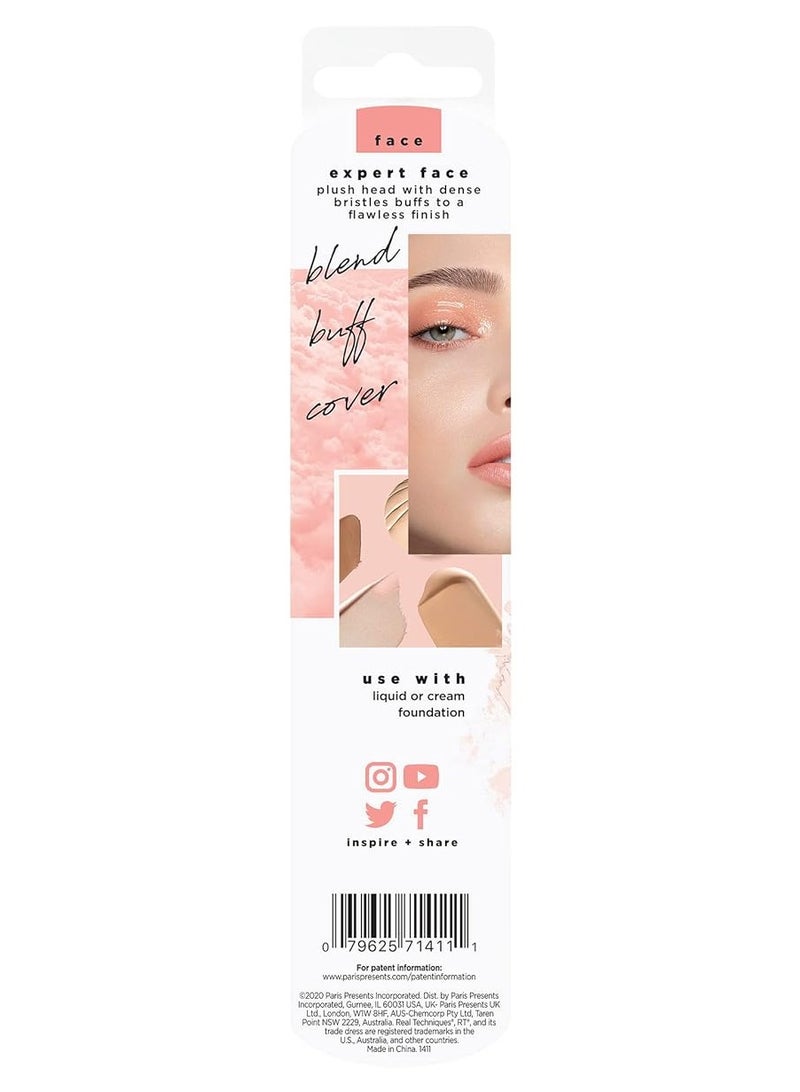 REAL TECHNIQUES - Expert Face Liquid + Cream Foundation And Other Products, Buildable Coverage For Base Makeup, Dense, Synthetic Bristles, Vegan Also Cruelty-Free Orange - Image 1