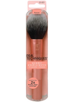 REAL TECHNIQUES Ultra Plush Setting Powder, Bronzer + Blush, Sheer, Buildable Coverage, Large, Fluffy Brush, Vegan, Cruelty-Free And Synthetic Bristles Orange  - Image 1
