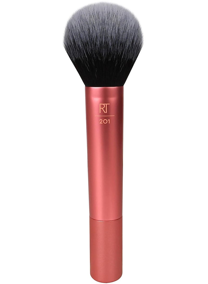 REAL TECHNIQUES - Ultra Plush Setting Powder, Bronzer + Blush, Sheer, Buildable Coverage, Large, Fluffy Brush, Vegan, Cruelty-Free And Synthetic Bristles Orange - Image 1