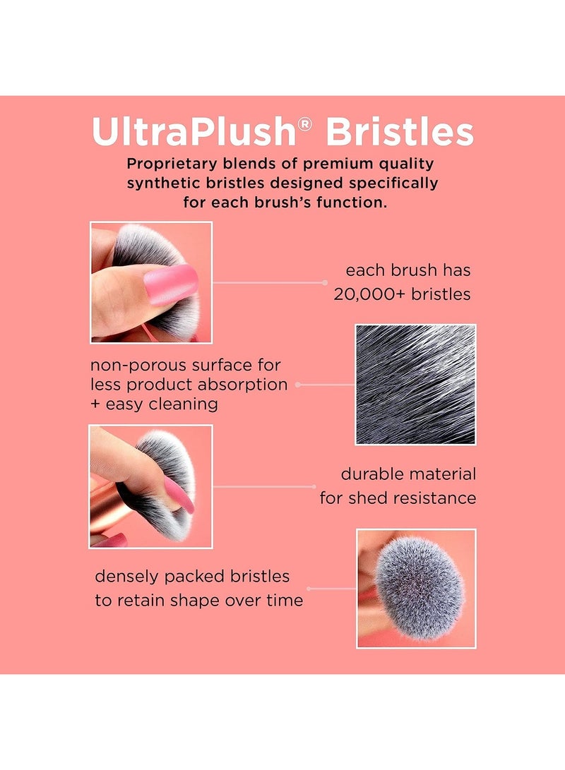 REAL TECHNIQUES - Seamless Complexion For Foundation, Primer + Moisturizer, Multipurpose Makeup And Skincare Face Brush, Streak-Free, Buildable Coverage Also Natural Finish Orange - Image 1