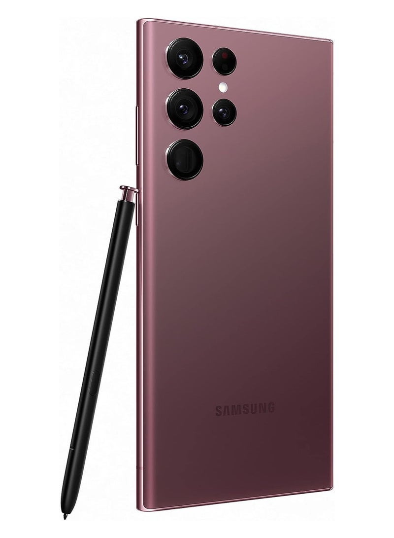 Samsung Galaxy S22 Ultra Dual Sim Burgundy 12GB RAM 256GB 5G International Version - Image 3