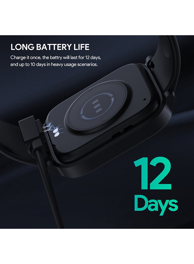 Aukey - Smartwatch with Calling Function, 1.4-inch TFT LCD display, IP68 Waterproof, 12 Days Battery Life Fitness Tracker with Sport & Health tracking & Customise faces SW-1S Black - Image 1